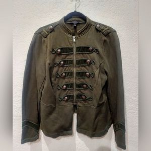 Torrid Embellished Zip Front Military Jacket Size 00